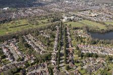 Canons Drive and the landscape park at Canons Park, Harrow, London, 2018. Creator: Historic England Staff Photographer
