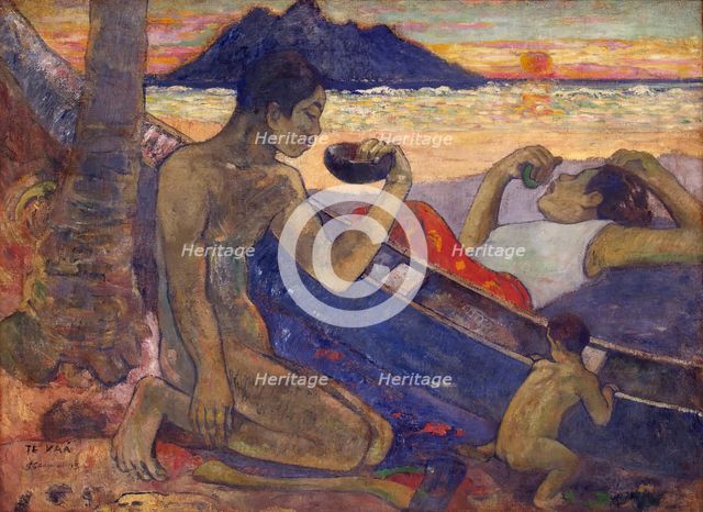 Canoe; Tahitian Family (Te vaa), 1896. Creator: Paul Gauguin.