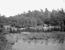 Canoeing on Charles River, Charles River Reservation, Mass., c1906. Creator: Unknown