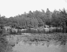 Canoeing on Charles River, Charles River Reservation, Mass., c1906. Creator: Unknown