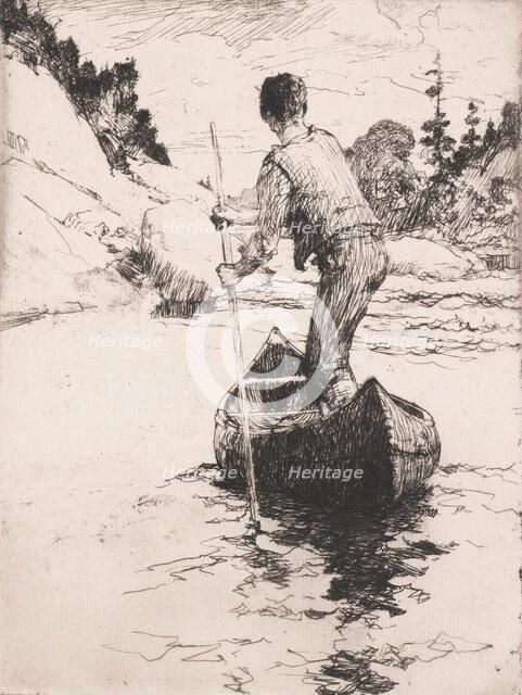 Canoeman, 1919. Creator: Frank Weston Benson.