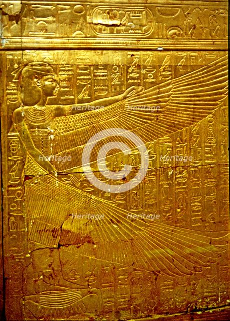 Canoptic reliquary of the treasure of Tutankhamun, detail.