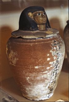 Canopic vase in clay