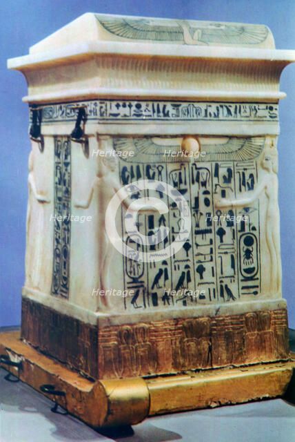 Canopic chest from the Tomb of Tutankhamun, 14th century BC. Artist: Unknown