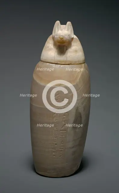 Canopic Jar with Jackal's Head, 664-525 BC. Creator: Unknown.
