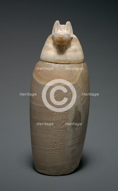 Canopic Jar with Jackal's Head, 664-525 BC. Creator: Unknown.