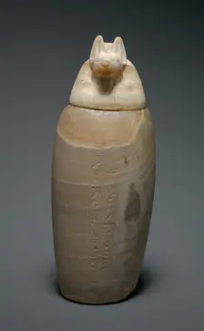 Canopic Jar with Jackal's Head, 664-525 BC. Creator: Unknown