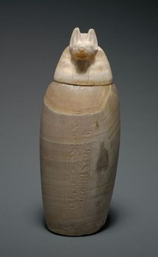 Canopic Jar with Jackal's Head, 664-525 BC. Creator: Unknown