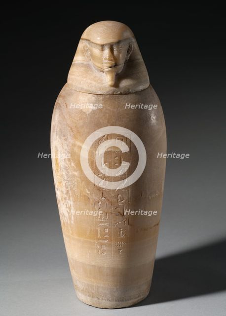 Canopic Jar with Man's Head, 664-525 BC. Creator: Unknown.