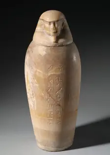 Canopic Jar with Man's Head, 664-525 BC. Creator: Unknown