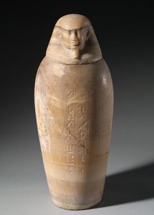 Canopic Jar with Man's Head, 664-525 BC. Creator: Unknown
