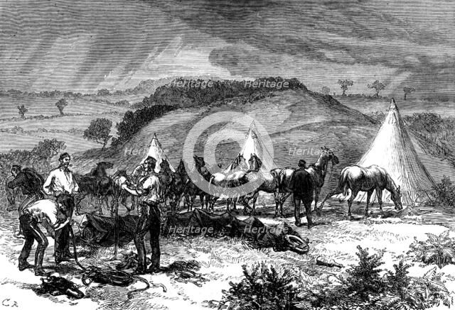 Cannock Chase Manoeuvres: camp of the Royal Engineers, Oak Edge Park, 1873. Creator: Unknown.