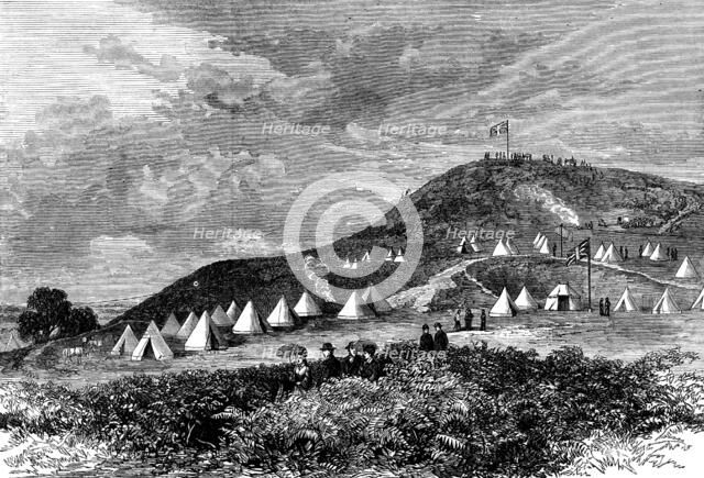 Cannock Chase Manoeuvres: General Lyson's head-quarters, Etching Hill, Rugeley, 1873. Creator: Unknown.