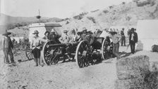 Cannon made by rebels now in use near Juarez, between c1910 and c1915. Creator: Bain News Service
