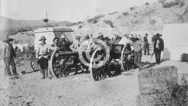 Cannon made by rebels now in use near Juarez, between c1910 and c1915. Creator: Bain News Service.