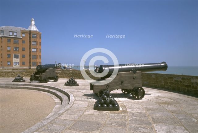 Cannon on the outer bastions of Deal Castle, Kent, 1997. Artist: J Bailey