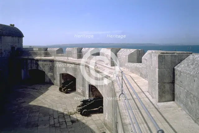 Cannon at Portland Castle, Weymouth, Dorset, 1998. Artist: J Bailey
