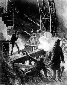 Cannon blast to mark the end of the Paris Exhibition, 1889. Creator: Unknown
