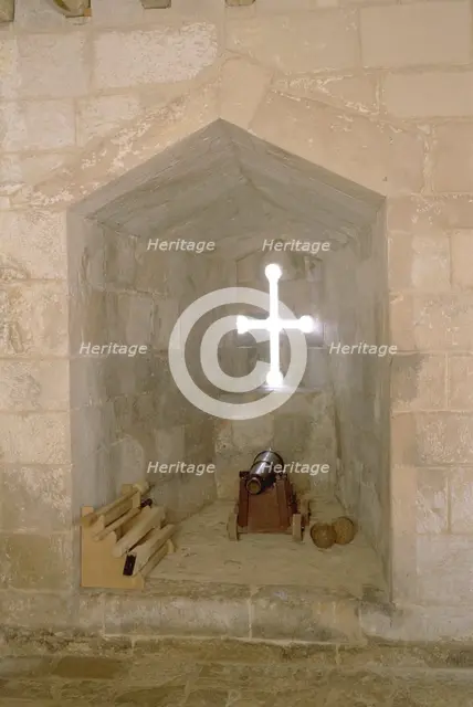 Cannon equipment, Portland Castle, Weymouth, Dorset, 1998. Artist: J Bailey