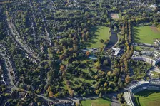 Cannon Hill Park, a late 19th century public park, Birmingham, 2024. Creator: Damian Grady