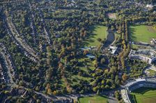 Cannon Hill Park, a late 19th century public park, Birmingham, 2024. Creator: Damian Grady