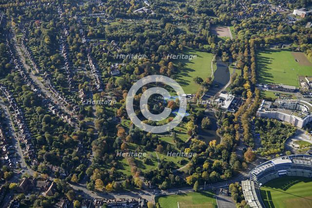 Cannon Hill Park, a late 19th century public park, Birmingham, 2024. Creator: Damian Grady.
