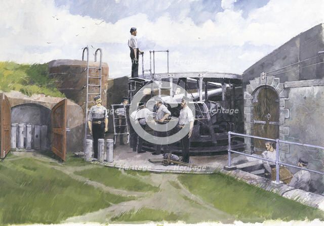 Cannon post, Pendennis Castle, Cornwall, 19th century, (1998). Artist: Ivan Lapper
