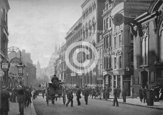 Cannon Street, looking west, City of London, c1910 (1911). Artist: Unknown.
