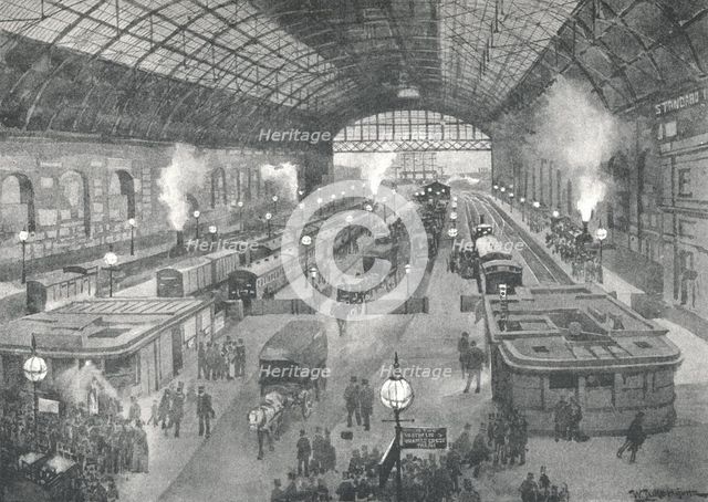 'Cannon Street Station - Night', 1891. Creator: William Luker.