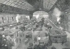 Cannon Street Station - Night 1891. Creator: William Luker
