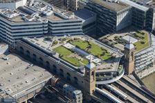 Cannon Street Station and Cannon Bridge Roof Garden, London, 2018. Creator: Historic England Staff Photographer