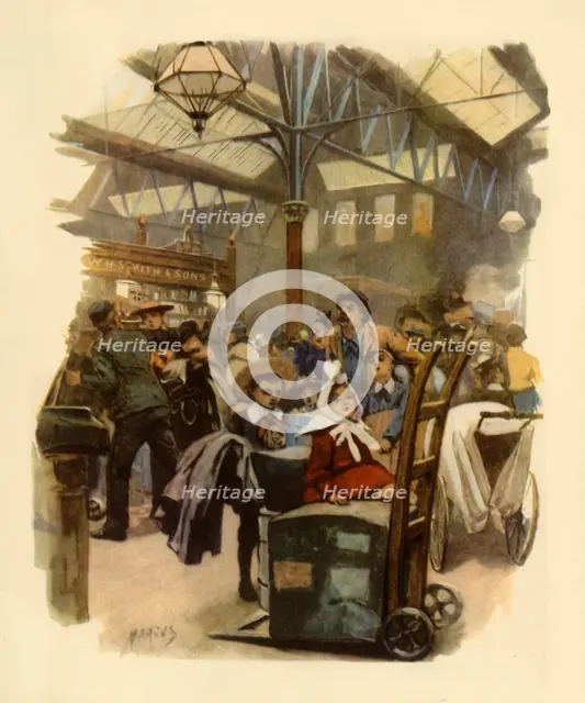 'Cannon Street Station, c. 1900', (1945).  Creator: Marcus.