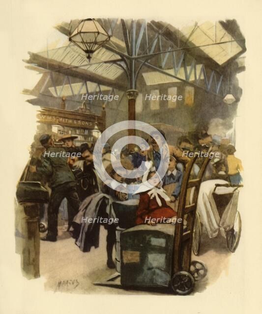 'Cannon Street Station, c. 1900', (1945).  Creator: Marcus.