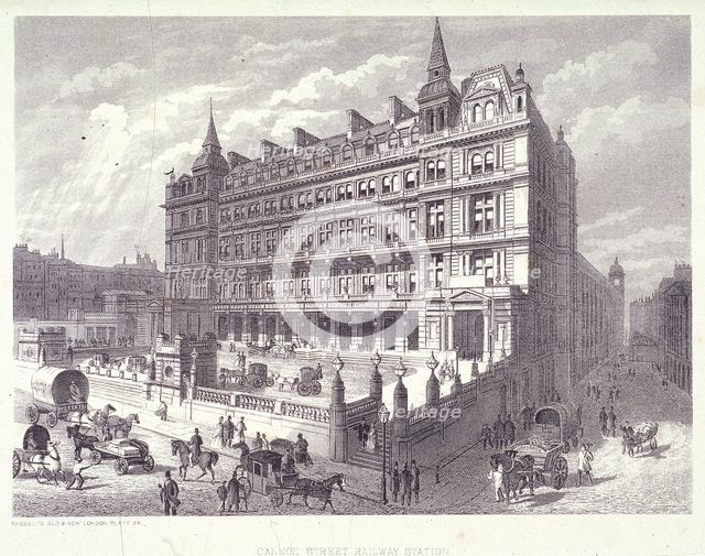Cannon Street Station, London, c1883. Artist: Anon