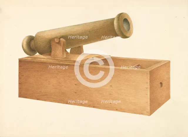 Cannon-shaped Ballot Box, c. 1941. Creator: Joseph Ficcadenti.