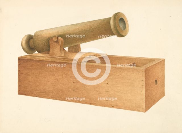 Cannon-shaped Ballot Box, c. 1941. Creator: Joseph Ficcadenti.