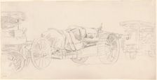 Cannon Trailers, France, 1918. Creator: John Singer Sargent