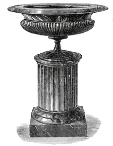 Cannel Coal Vase, 1845. Creator: Unknown