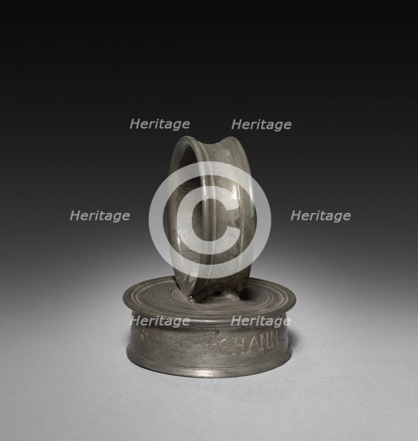 Cannister (lid), 1715. Creator: Johann Melchoir Warner (German).