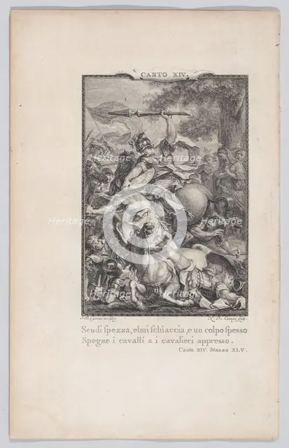 Canto 14, Stanza 45, from Orlando Furioso, 1774., 1774. Creator: Nicolas de Launay.
