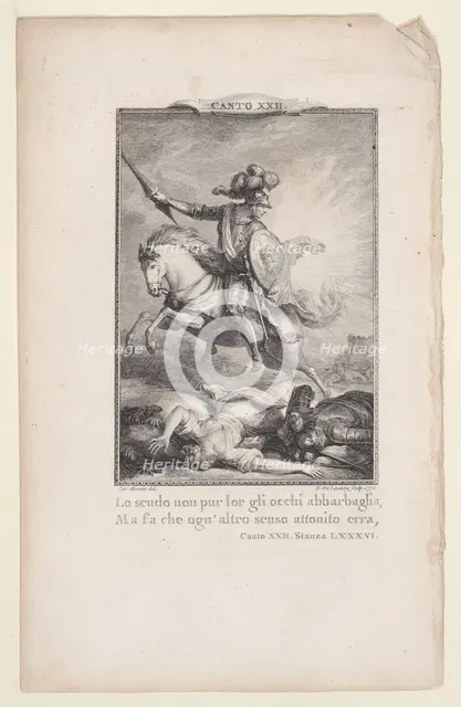 Canto 22, Stanza 86, from Orlando Furioso, 1772., 1772. Creator: Nicolas de Launay.
