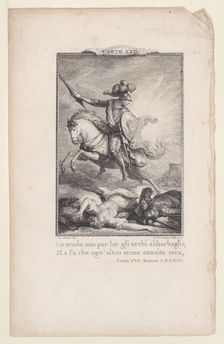 Canto 22, Stanza 86, from Orlando Furioso, 1772., 1772. Creator: Nicolas de Launay