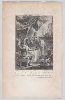 Canto 26, Stanza 39, from Orlando Furioso, 1774., 1774. Creator: Nicolas de Launay