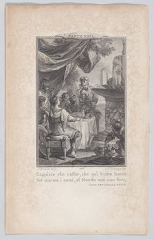 Canto 26, Stanza 39, from Orlando Furioso, 1774., 1774. Creator: Nicolas de Launay