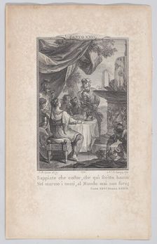 Canto 26, Stanza 39, from Orlando Furioso, 1774., 1774. Creator: Nicolas de Launay