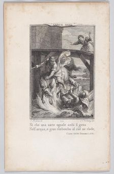 Canto 31, Stanza 70, from Orlando Furioso, 1774., 1774. Creator: Nicolas de Launay