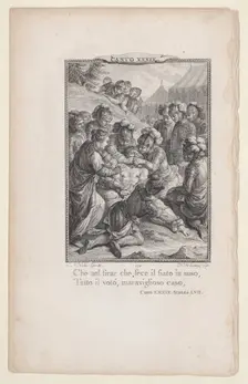 Canto 39, Stanza 57, from Orlando Furioso, 1774., 1774. Creator: Nicolas de Launay