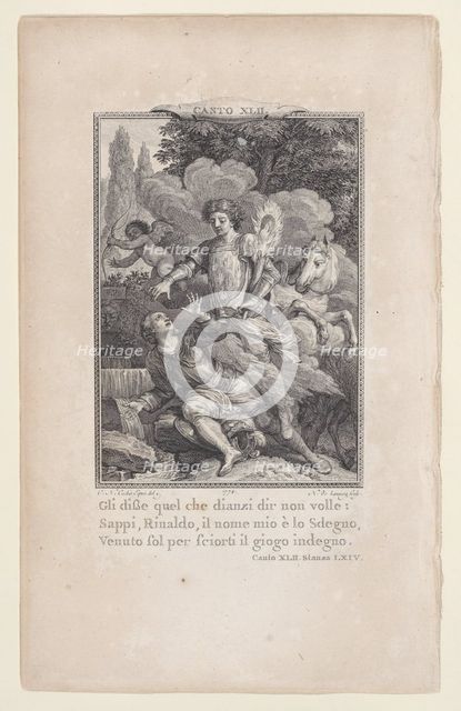 Canto 42, Stanza 64, from Orlando Furioso, 1774., 1774. Creator: Nicolas de Launay.