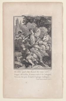 Canto 42, Stanza 64, from Orlando Furioso, 1774., 1774. Creator: Nicolas de Launay