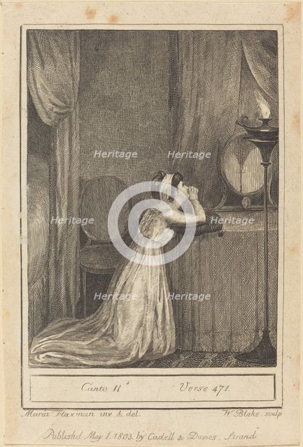Canto II, Verse 471, 1803. Creator: William Blake.